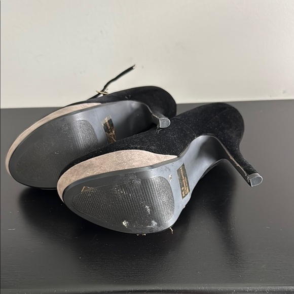 Rue21 Black and Gray/Tan Platform Heels Sz SM - Picture 12 of 13